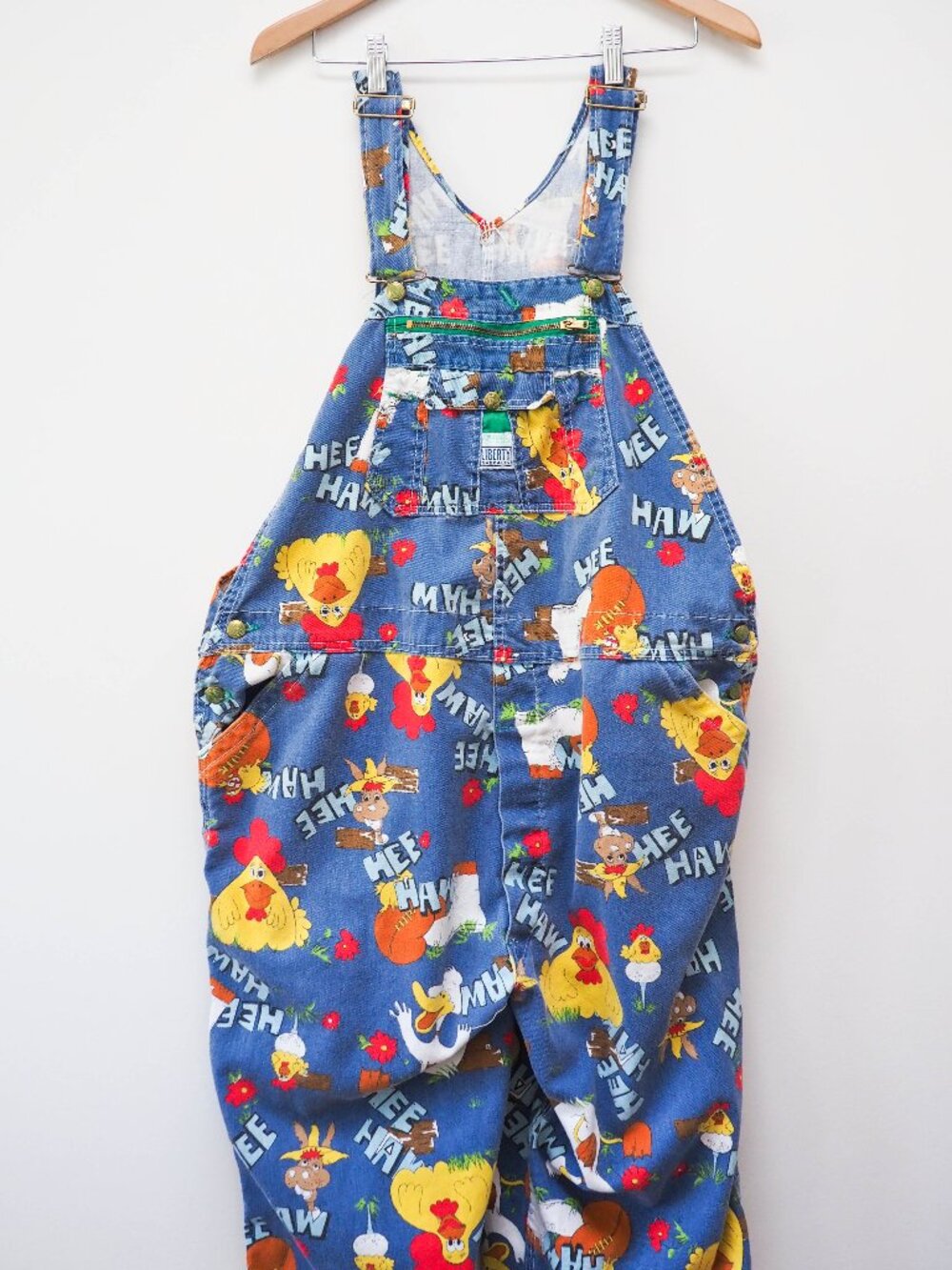 Vtg Hee Haw Print Liberty Overalls - Size 50 x 36 - Large Size Vintage Overalls